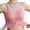 Pink, variant on Ladies Wide‑Shoulder‑Strap Yoga Crop‑Top Bra Elastic Ribbed Fabric Casual Sport Layering Vest