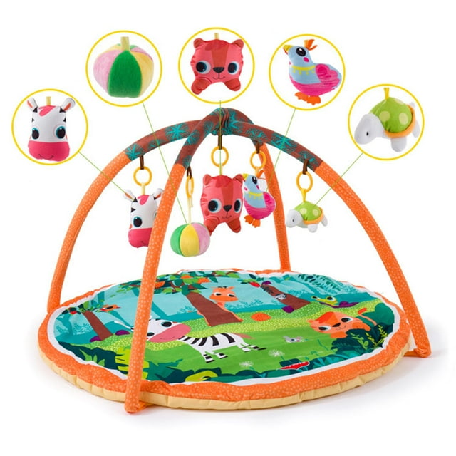 Alfombrilla de para bebés extraíble Manta con estampado de amales con música y sonajeros Alfombra de desarrollo Alfombra para ños Alfombra Gato Baoblaze Alfombra de juego para recién nacidos