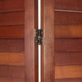 thumbnail image 5 of Oriental Furniture 6 ft. Tall Wooden Louvered Room Divider Walnut 3 Panel, 5 of 6