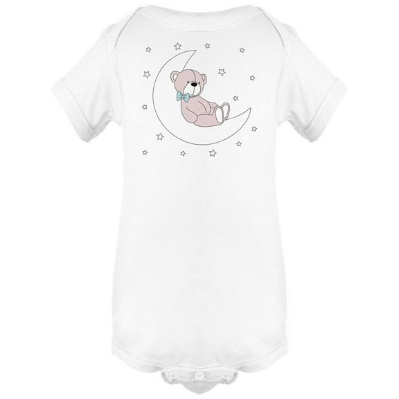 Cute Teddy Bear On The Moon Bodysuit Infant -Image by Shutterstock,  18 Months