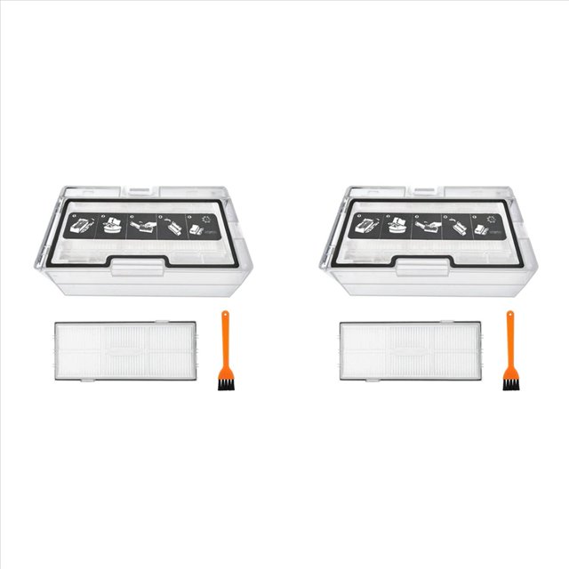 2X Caja de Polvo para S8 Pro Ultra /S8/S8+T7S/G10S Piezas de Repuesto para Robot Aspirador Caja de Basura con Filtro