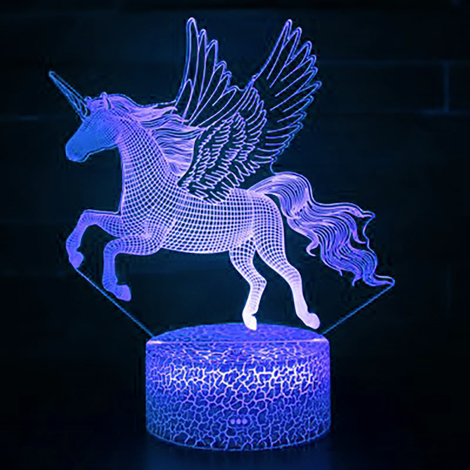 3D LED Illusion lamp Unicorn Night Light Table Lamp Children Kids Xmas Gift 