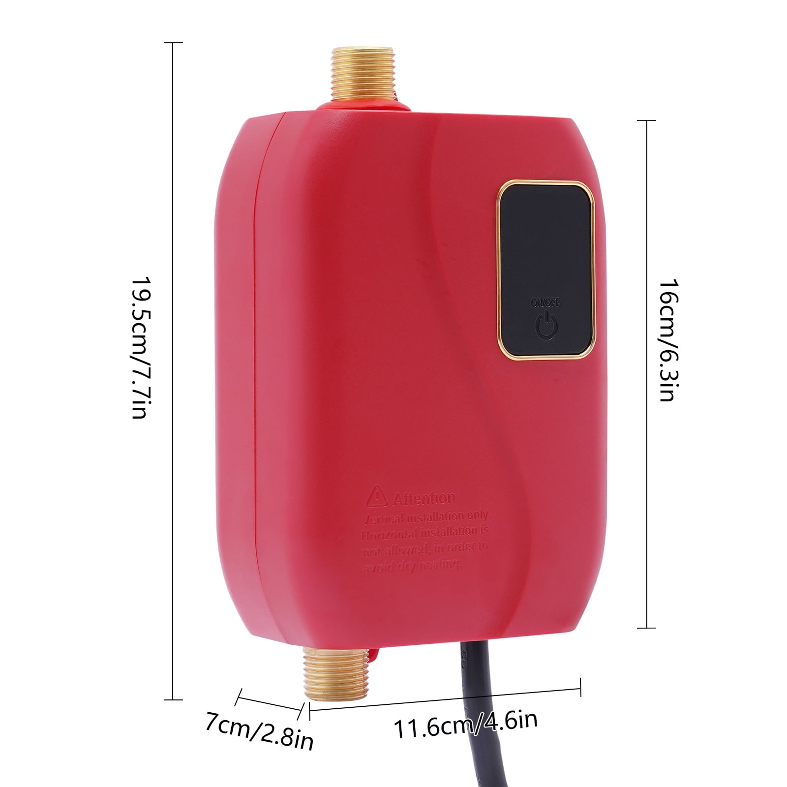Wildnix 3000W Instant Water Heater – Electric Tankless Hot Water System with LED Temperature Display, Fast Heating Pipe, Safe to Use