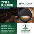 thumbnail image 3 of Luces Deck Post GOLED 12 V LED de color blanco cálido, paquete de 6, 3 of 8