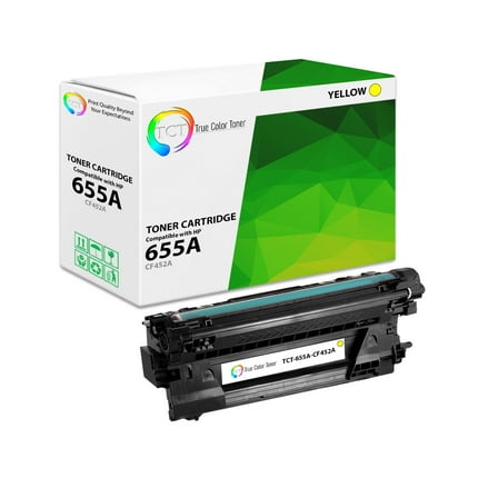 TCT 655A Yellow Toner Cartridge - Premium Compatible Replacement for HP 655A CF452A