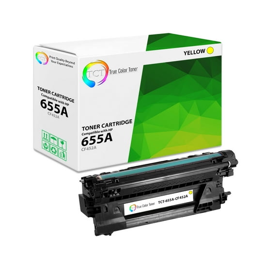 TCT 655A Yellow Toner Cartridge - Premium Compatible Replacement for 655A CF452A