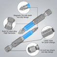 thumbnail image 1 of 12Pcs 1/4' Hex Shank Magnetic Anti-slip Phillips Screwdriver Drill Bit Tool Set, 1 of 5
