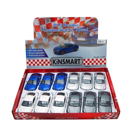 2012 Bentley Continental GT Speed Diecast Car Package - Box of 12 1/38 scale Diecast Model Cars  Assorted Colors price history on PriceWatchPro