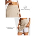 thumbnail image 5 of BALEAF Women's Skorts Skirts Hiking Cargo Skorts Pockets 19" Knee Length Long Athletic Quick Dry Skirts UPF 50 Beige L, 5 of 7