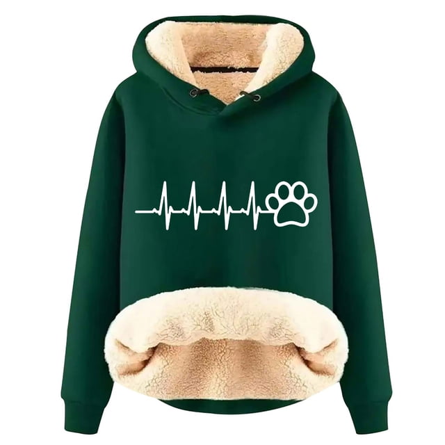 Birdeem Sweat à Capuche d'Hiver Chaud pour Femmes avec Poche Manches Longues