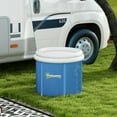 thumbnail image 5 of Garden Accessories Outsunny Ice Bath Tub, 79 Gallon Outdoor Portable Cold Plunge Tub with Thermo Lid, Cover and Carry Bag for Athletes Recovery and Cold Water Therapy, Dark Blue,Garden Decorative Ac, 5 of 11