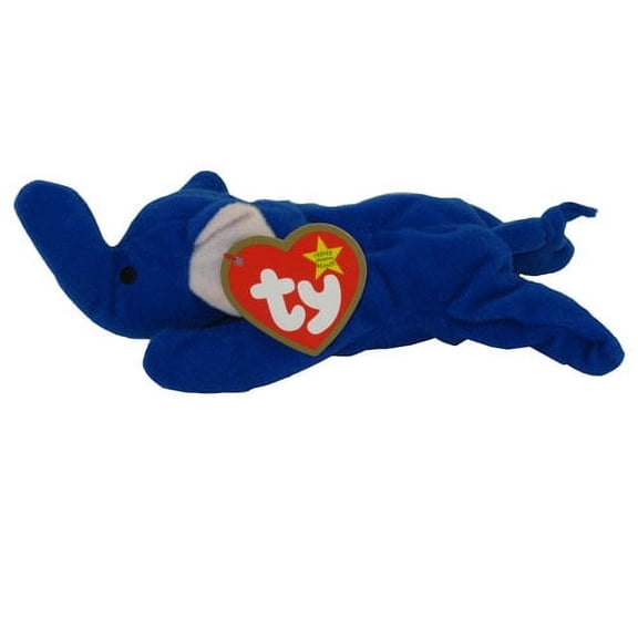 TY McDonald's Teenie Beanie - PEANUT the Royal Blue Elephant (2000) (5.5 inch)