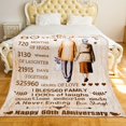 thumbnail image 3 of LHSHID 60 Years 60th Anniversary Throw Blanket Gifts Gift for 60th Wedding Anniversary Valentine Gifts for Women Wife Husband Mom Dad Grandpa Grandma 50"x60", 3 of 6