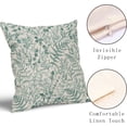 thumbnail image 3 of Teal Fern Leaves Pillow Covers 20X20 Inch Plant Leaf Floral Pine Decorative Pillow Cases Vintage Botanical Spring Summer Throw Pillows Set of 2 Farmhouse Home Decor for Sofa Porch Couch Outdoor, 3 of 6