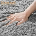 thumbnail image 5 of Lochas Microfiber Bathroom Rugs Non Slip Bath Mat Shaggy Soft Absorbent Non Slip Washable Bath Rug for Bathroom,Gray,24"x60", 5 of 8