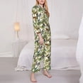thumbnail image 3 of Fotbe Jungle Animals Conjunto de Pijama de Manga Larga para Mujer con Estampado, Ropa de Dormir de 2 Piezas, Conjunto de Casa Suave y Cómodo con Bolsillos-Small, 3 of 7