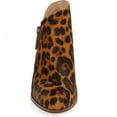 thumbnail image 4 of 1.State Kaleb Wedge Brown Multi Leopard Ankle Bootie Mid Wedge Designer Boots (Brown Multi, 6.5), 4 of 6