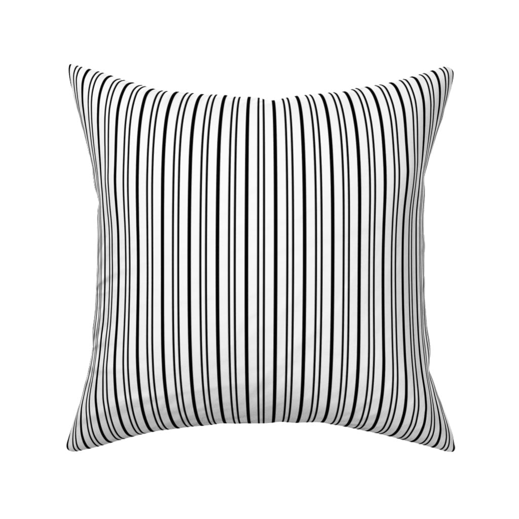 Pillow Decorative Throw Pinstripes Black Multi Color 