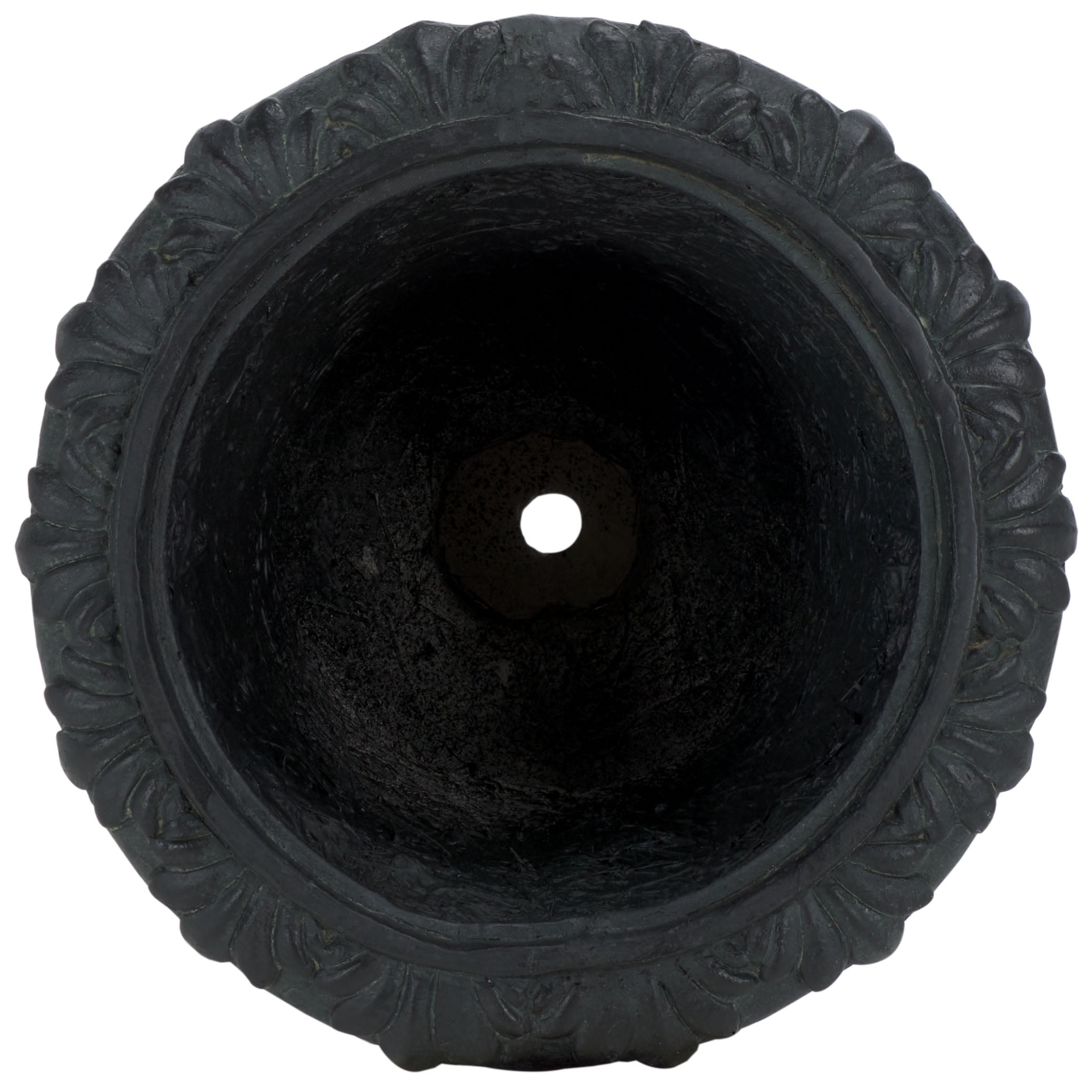 Safavieh 16" x 16" x 22" Pedestal Black Magnesium Oxide Planter