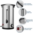 thumbnail image 5 of EuKer Hot Water Urn, 60 Cpu Commercial Coffee Urn for Party, Catering, Silver, 5 of 9