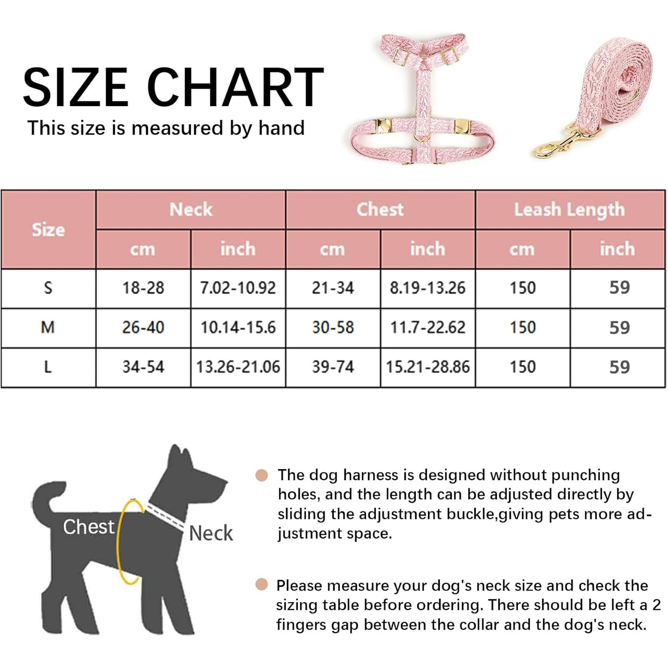 UOSIA Soft Lace Dog Harness and Leash Set,Adjustable Dog Wedding Harness Vest