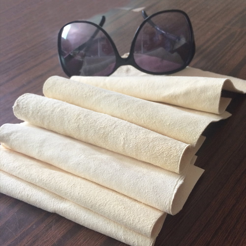 Anvazise Square Soft Chamois Cleaning Cloths for Lens Glasses Camera