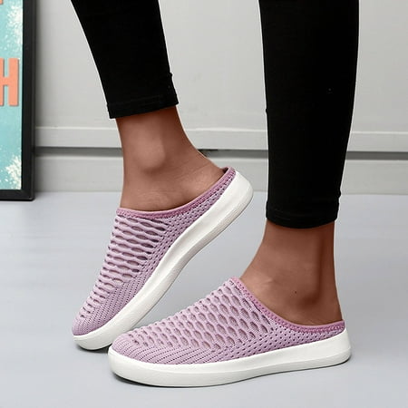 

KBODIU Sandals Women Athletic Comfortable Outdoor Sandals with Arch Support Walking Sandals for Women Casual Daily Closed Toe Platform Mesh Half Slippers for Spot/Beach/Travel/Home Pink 37