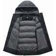thumbnail image 3 of KVE Men's Warm Winter Hooded Vest Padded Puffer Vest Grey, Medium, 3 of 9