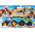 thumbnail image 1 of Set de Autos Hot Wheels Monster Trucks Duetos De Demolicion Tri-To vs Baja Buster, 1 of 3