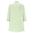 thumbnail image 5 of Cardigan Sweaters for Women Long Length 3/4 Sleeve Collarless Pleated Open Front Shrugs Elegant Fall Outfits, 5 of 6