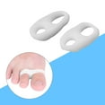 thumbnail image 3 of 2 separadores de dedos superpuestos de silicona y gel con 2 orificios para el cuidado de los pies., 3 of 10
