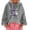 Gray, variant on Women's Christmas Print Loose Casual Long Sleeve Hooded Sweatshirt, Festive Fall Winter Wear with Comfortable Fit and Holiday Design for Seasonal Activities,Black,L