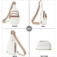 thumbnail image 5 of omlopp Small Sling Bag for Women Leather Crossbody Bags Fanny Pack Chest Bag for Travel(Beige), 5 of 10