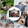 thumbnail image 6 of Cute Siberian Husky Blanket Hoodie Christmas Theme Wearable Throw Blankets For Couch Blanket For Kids Teens Men Women, 6 of 6