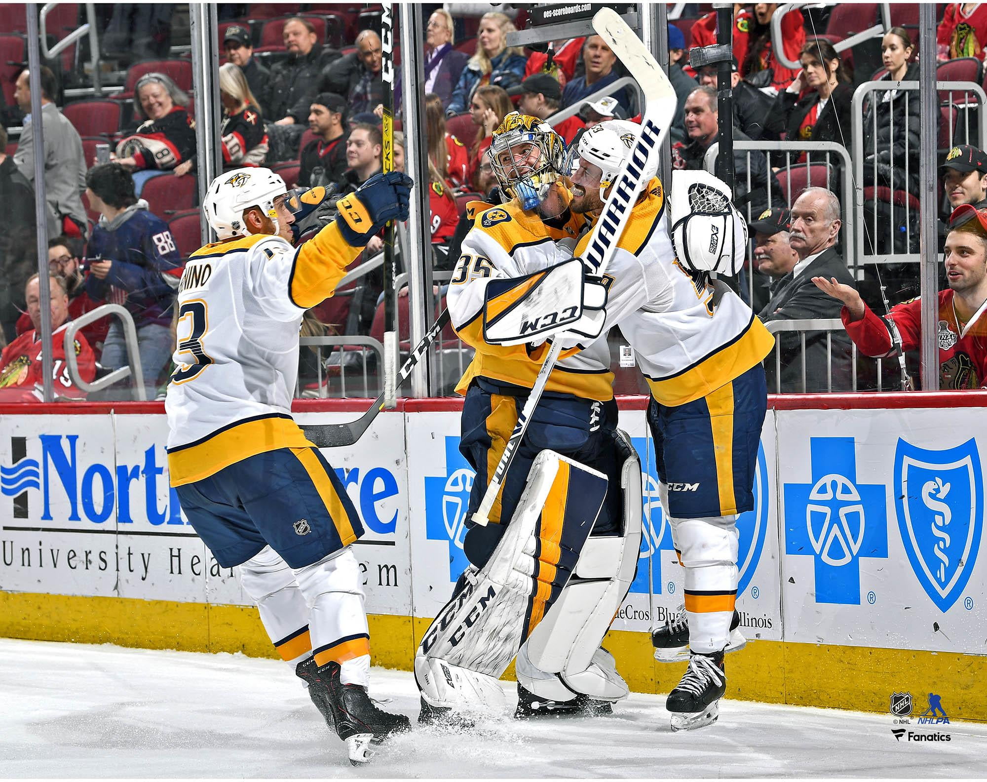 Pekka Rinne Nashville Predators Unsigned First Nhl Goal Celebration Photograph Walmart Com Walmart Com