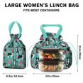 thumbnail image 5 of Border Collie Dog and Flower Florals Drawstring Lunch Bag Women - Drawstring Lunch Bag Insulated for Work Office - Stain-Resistant Large Lunchbags for Women with Multi-Pockets, 5 of 6