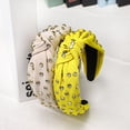 thumbnail image 4 of Hair Hoop Fabric-covered Stable Practical Wide Brim Shiny Rhinestone Hair Band Headwear, 4 of 8