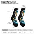 thumbnail image 2 of Yiaed green salmon fish Print Great elasticity Crew Socks Sports socks for Men and Women, 2 of 6