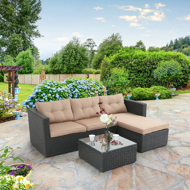 Mf Studio 3 Piece Outdoor Sectional, Outdoor Sectional Furniture