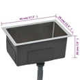 thumbnail image 7 of vidaXL 17.3-inch Kitchen Sink with Strainer, Top-Mount Sink Single Bowl, Silver Stainless Steel, 7 of 7