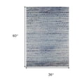 thumbnail image 4 of 3' X 5' Blue And Ivory Abstract Power Loom Stain Resistant Area Rug, 4 of 10