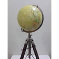 thumbnail image 2 of VINTAGE TABLE TOP GLOBE WITH BROWN TRIPOD STAND COLLECTABLE NAUTICAL Rustic Vintage Home Decor Gifts, 2 of 3
