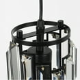thumbnail image 2 of Briignite 1-Light Black Mini Crystal Chandeliers,Adjustable Pendant Light Fixture for Kitchen Island Living Room Bedroom, 2 of 6