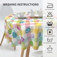 thumbnail image 2 of Easter Round Tablecloth 60 Inch Easter Eggs Decorate Round Tablecloth Washable Microfiber Tablecloth Decorative Table Covers for Picnic Party, 2 of 6