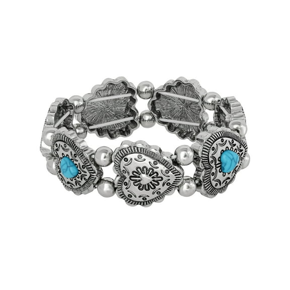 Jessica Simpson Women's Faux Turquoise Stretch Bracelet