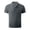 Gray, variant on WREESH Men's Classic Henley Shirts Solid Color Button Front Short Sleeve Top with Turndown Collar Essential Casual Wear Khaki