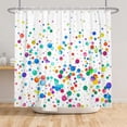 thumbnail image 5 of Tchckioa Watercolor Dot Shower Curtain,72x72 Inch Waterproof Hooks Bath Curtain for Bathroom, 5 of 6