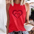 thumbnail image 1 of UPPADA Débardeurs Grande Taille pour Femmes, T-Shirts Graphiques Sans Manches Décontractés, T-Shirts Surdimensionnés, Hauts Sans Manches avec Cœur, T-Shirts Graphiques Rouges, TTG, 1 of 4