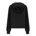 thumbnail image 5 of QATAINLAV Sales of The Week Hoodies for Women Casual Half Zip Pullover Sweatshirts Trendy Thumb Hole Long Sleeve Hooded Tops with Pockets Black L, 5 of 7