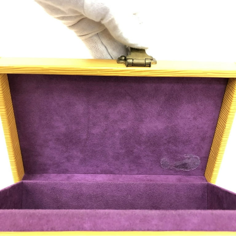 Authenticated used Louis Vuitton Louis Vuitton Jewelry Box Bowat Attou EPI Yellow Keyed Lock Type Accessory Case Multi Interior Figurine Handbag